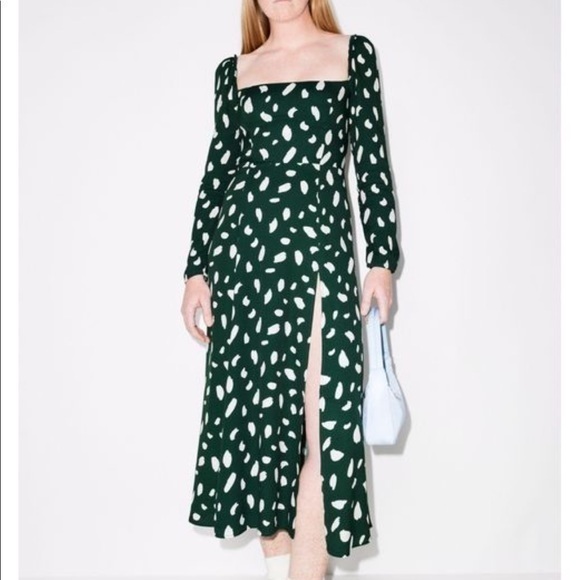 Reformation Dresses & Skirts - Reformation Sigmund Paint-Splatter Dress in Green *NEW*
